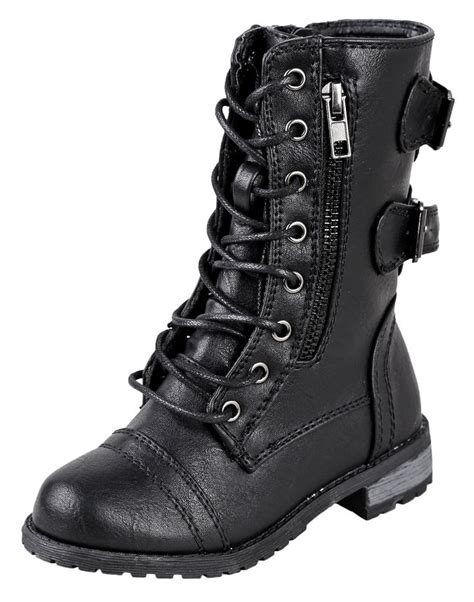 toddler girl black combat boots